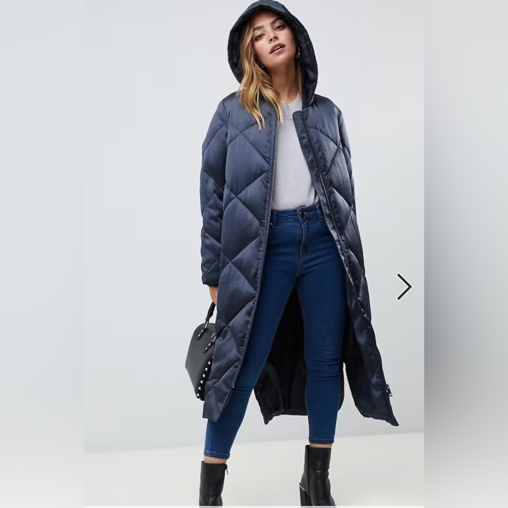 ASOS Padded Quilted Long Puffer Jacket